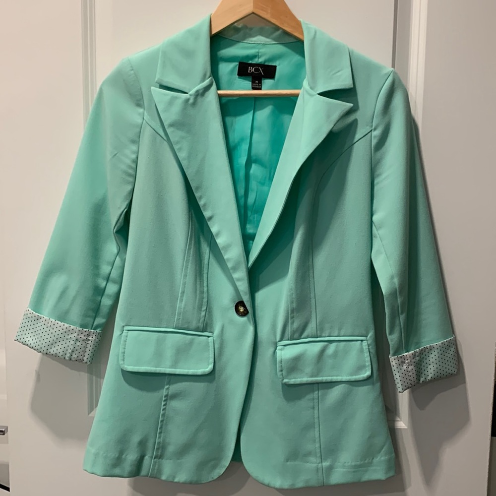 BCX pastel green blazer, size M